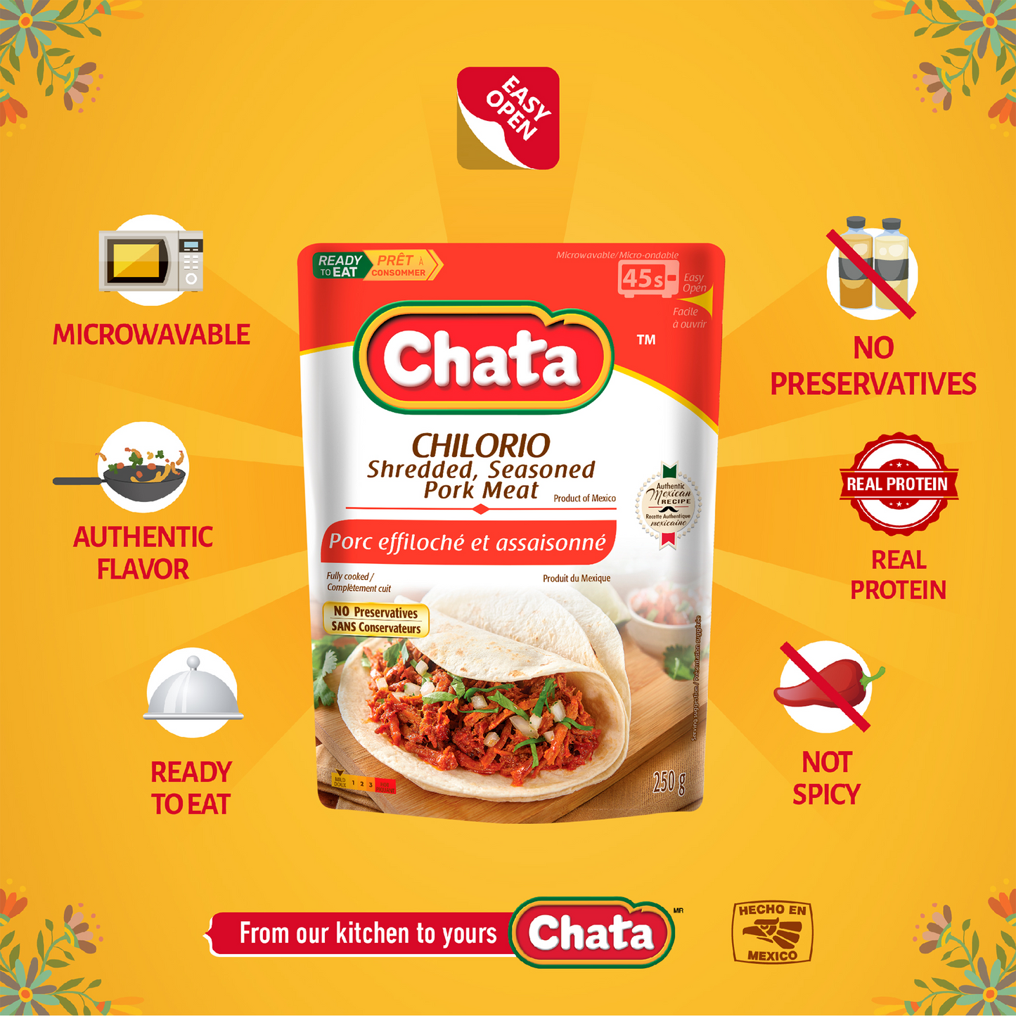 Chata® Chilorio Shredded Seasoned Pork Meat 250g