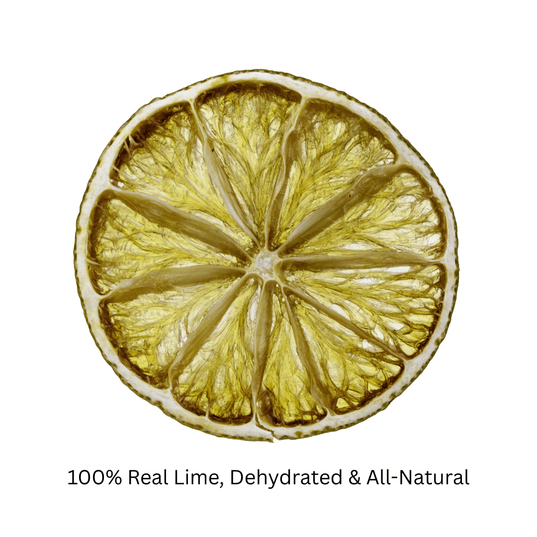 Tranches de citron vert déshydratées – Entièrement naturelles et sans conservateurs | Idéales pour les cocktails à base de tequila et de mezcal, le thé, la pâtisserie, les garnitures et la décoration