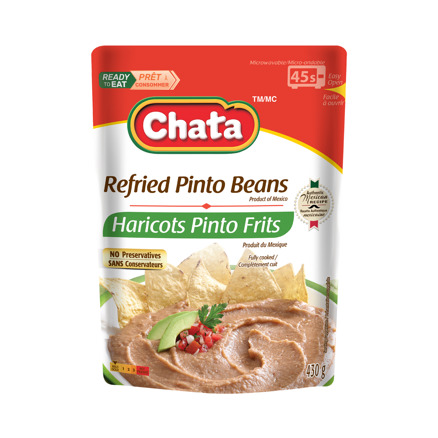 Haricots Pinto Frits Chata® 430g