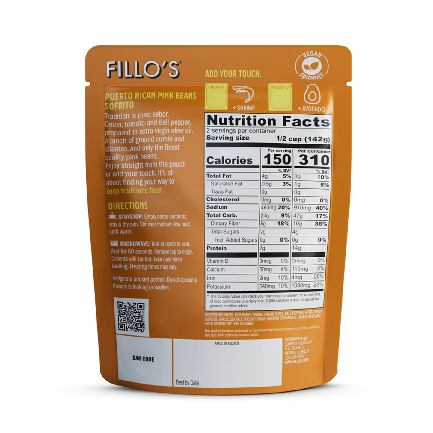 Fillo's® Sofrito Beans Puerto Rican Pink 283g