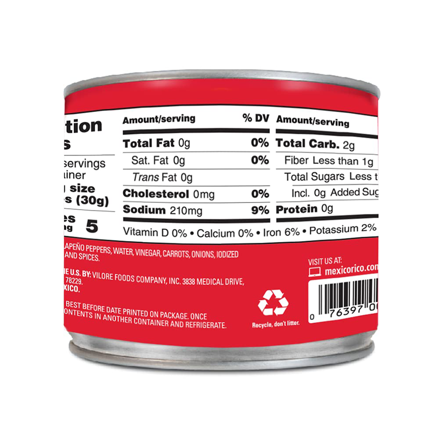 La Costeña® Piments Jalapeno entiers marinés Greeh 340g