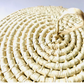 Panier en fibre de palmier à pain et tortillero blanc avec couvercle