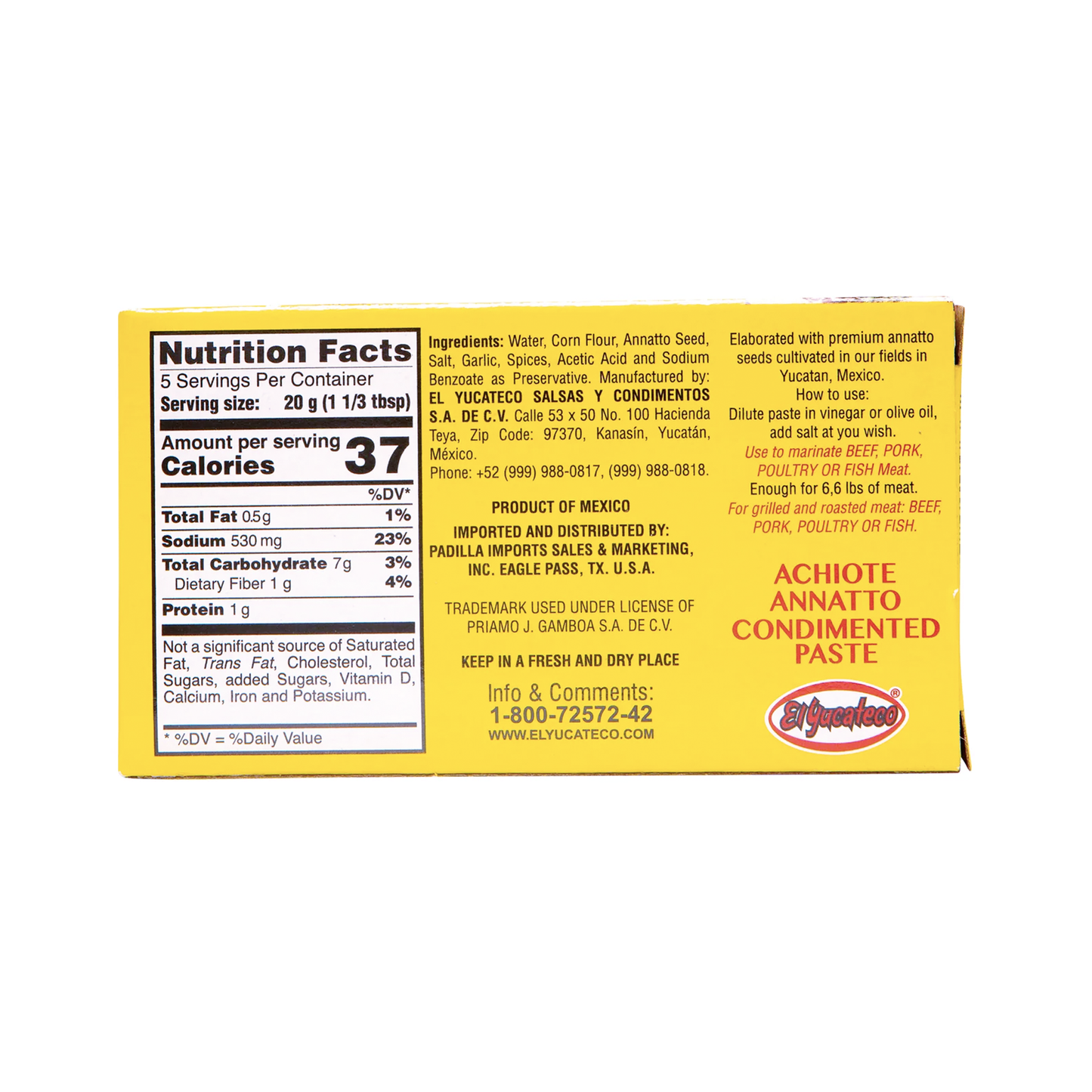 El Yucateco® Achiote Paste 3.5oz